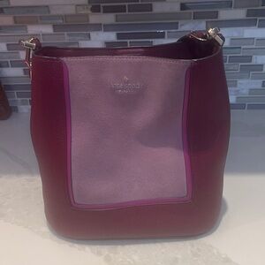 Kate Spade Burgundy and Lavender Shoulder Bag